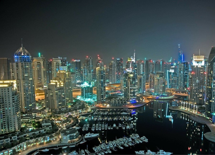 Dubai Cityscape At Night