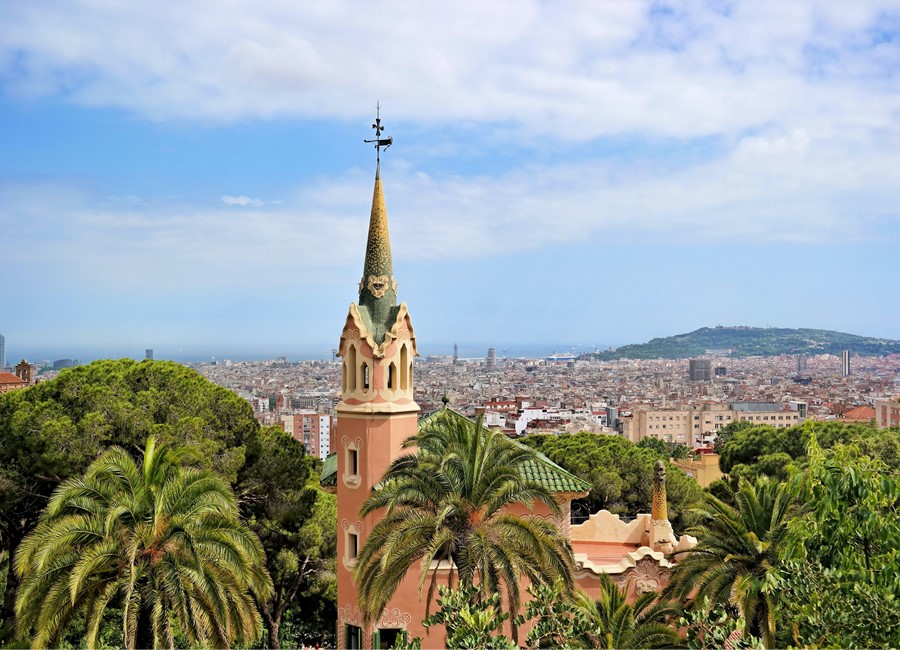 Cityscape of Barcelona, Spain